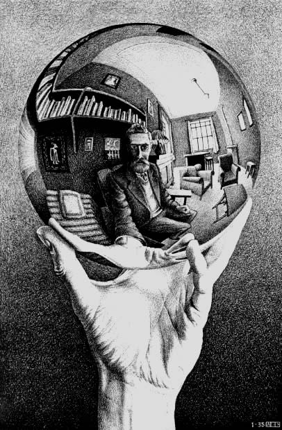 M C Escher, Hand with reflecting sphere